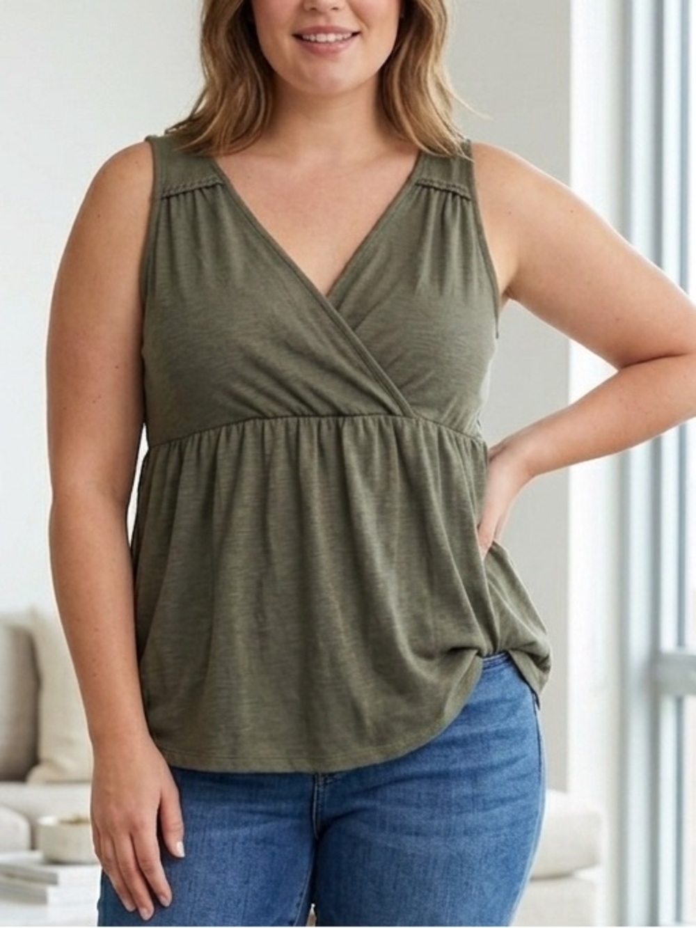 Torrid Olive Green Tank Top